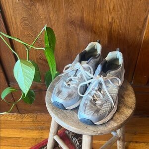 New Balance Metallic Silver Athletic Sneakers